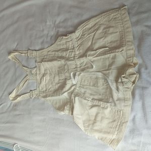 Cream short overalls